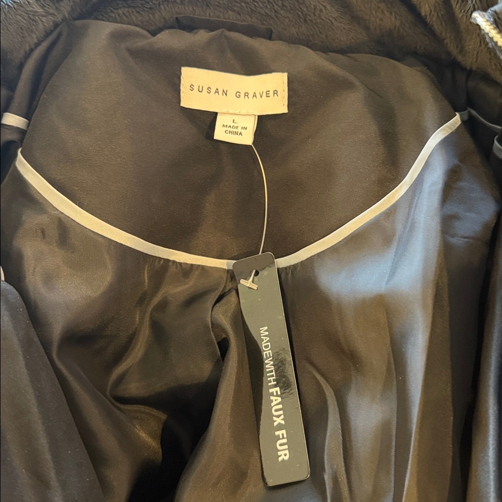 Susan Graver Water Resistant Quilted Puffer Jacket Hood Hooded coat large NWT‎ - Picture 4 of 4